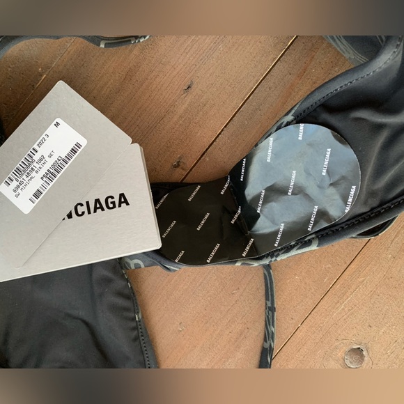 BALENCIAGA Logo Printed Stretch Tech Bikini NWT - Picture 6 of 8